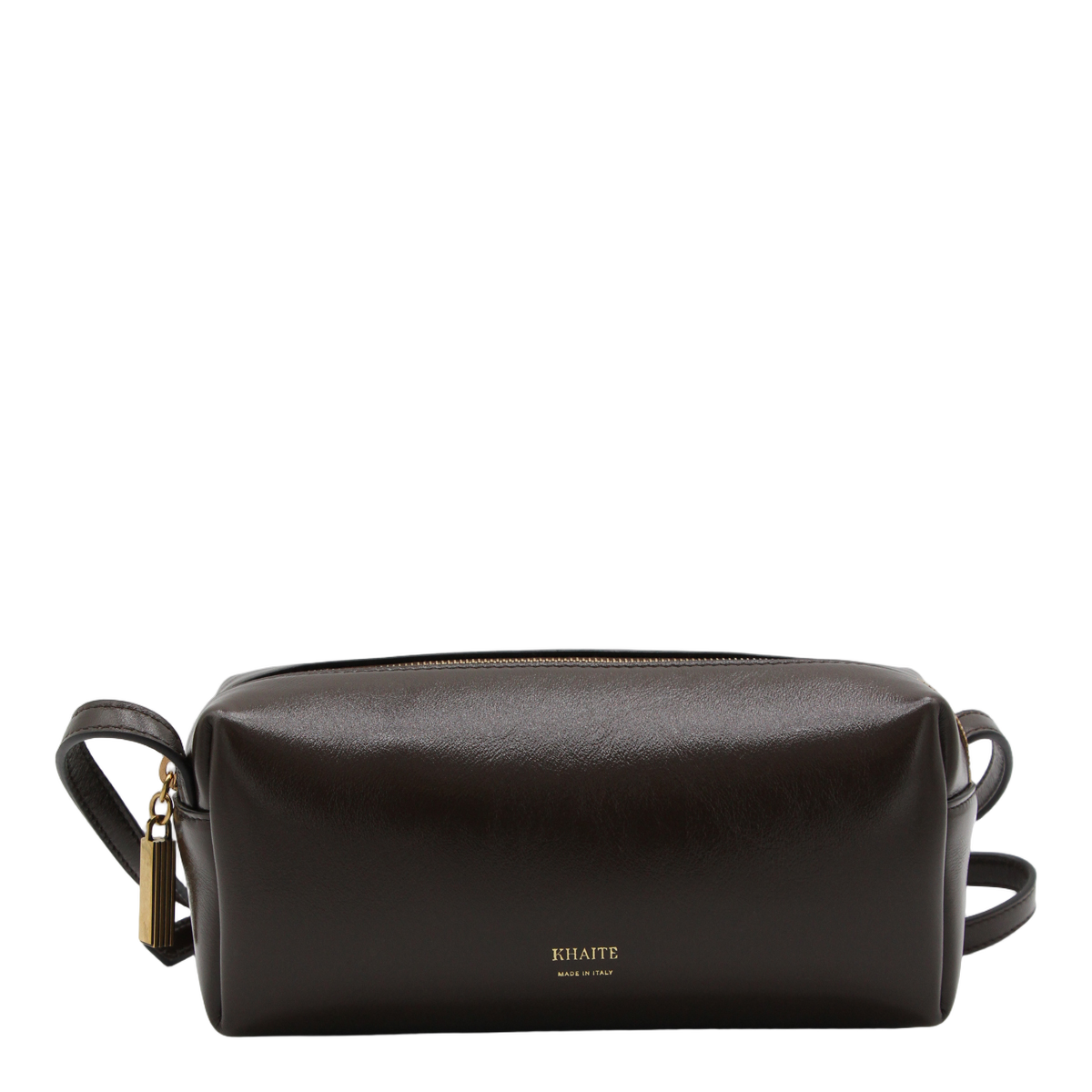 Rectangular Crossbody Bag in Polished Leather