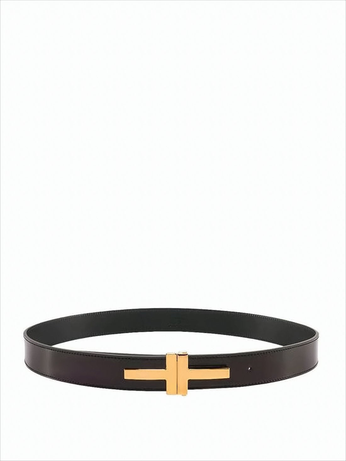Smooth Black Calf Leather Belt
