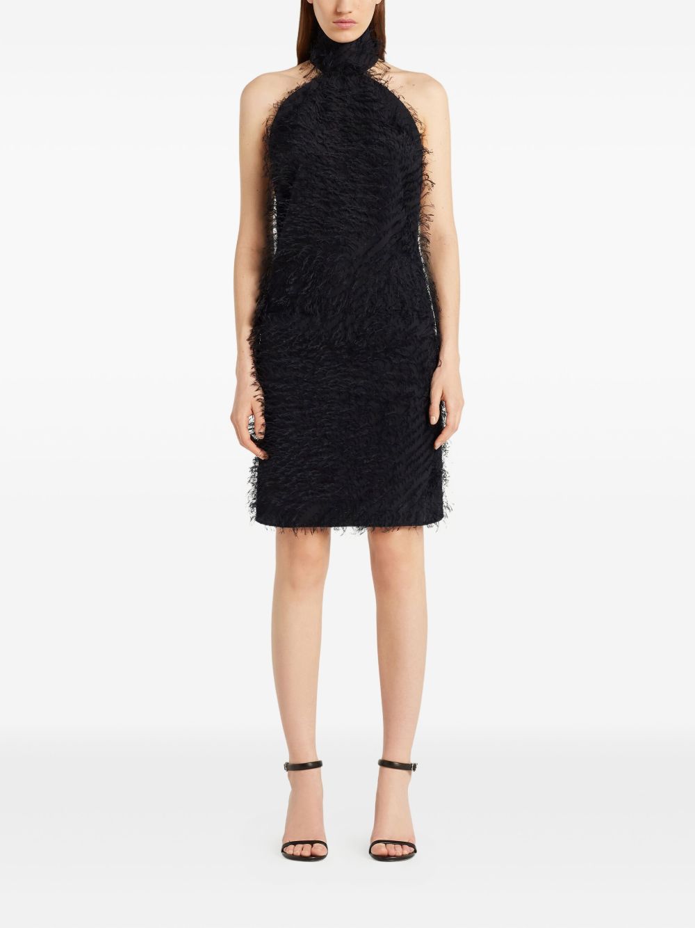 Fringed Black Mini Dress