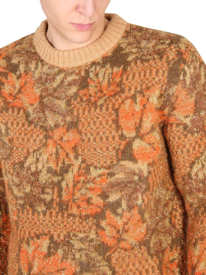 Textured Jacquard Knit Sweater