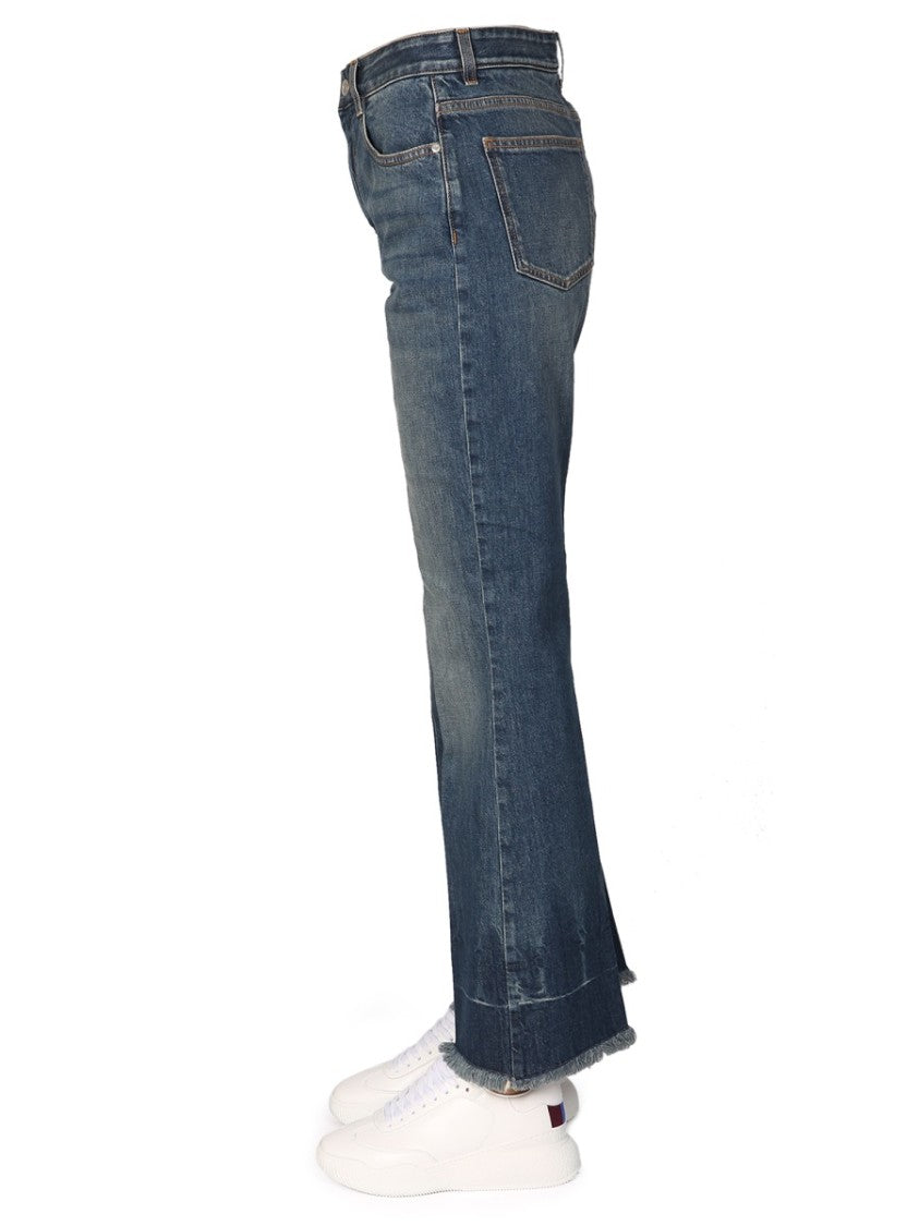 Mid-Rise Blue Denim Jeans