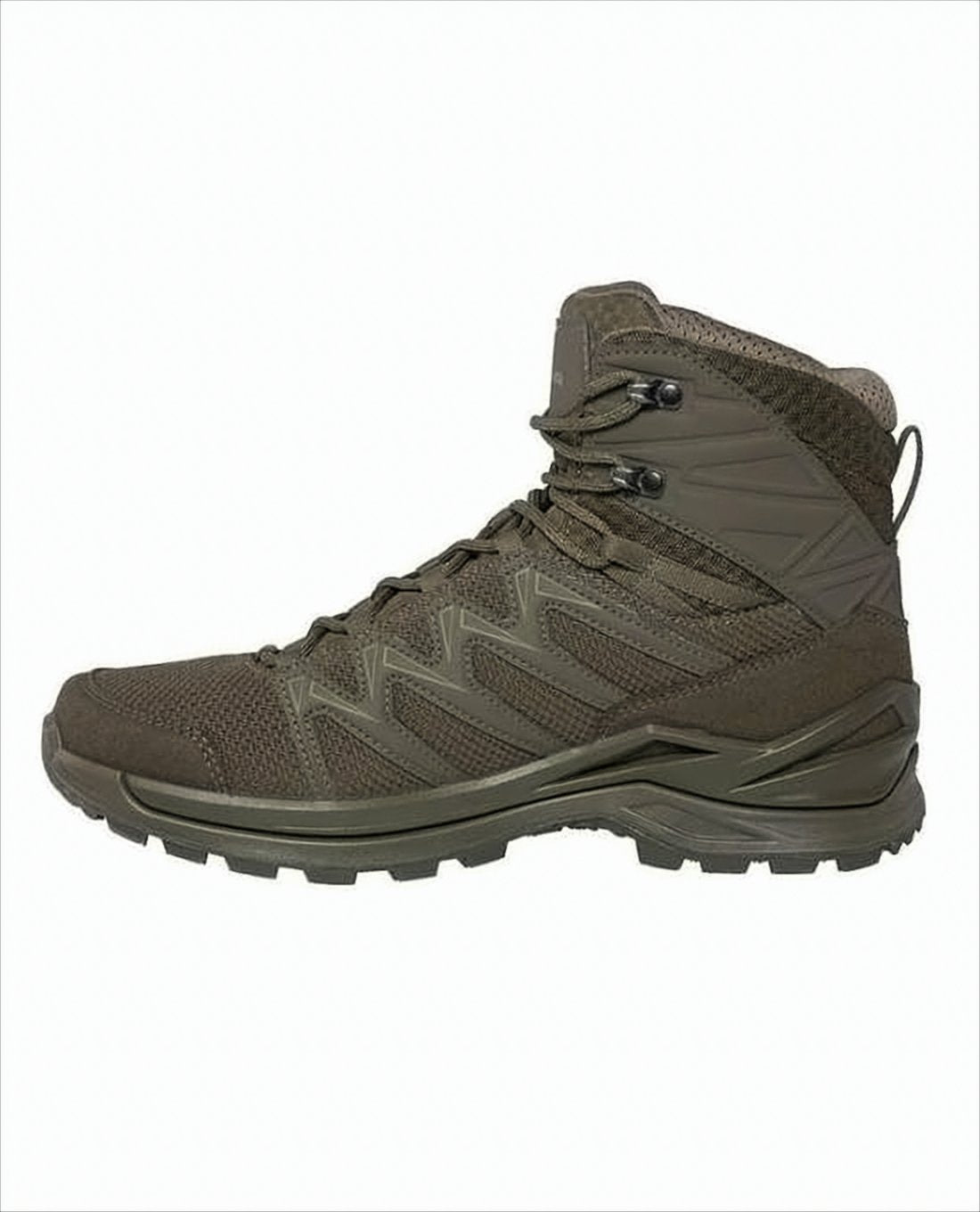 High-Top Rugged Boots with Suede