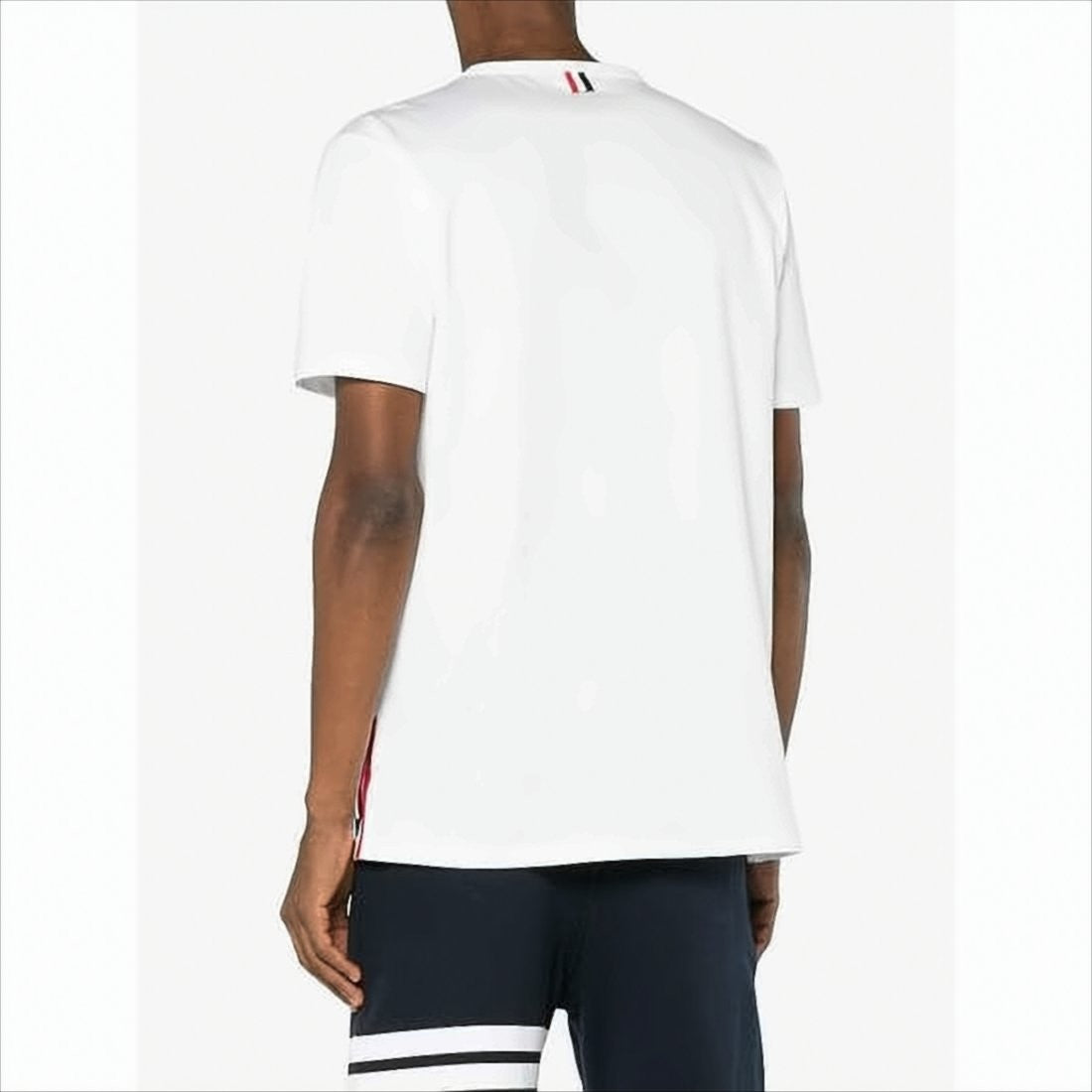 Short-Sleeved T-Shirt with Striped Pocket Detail