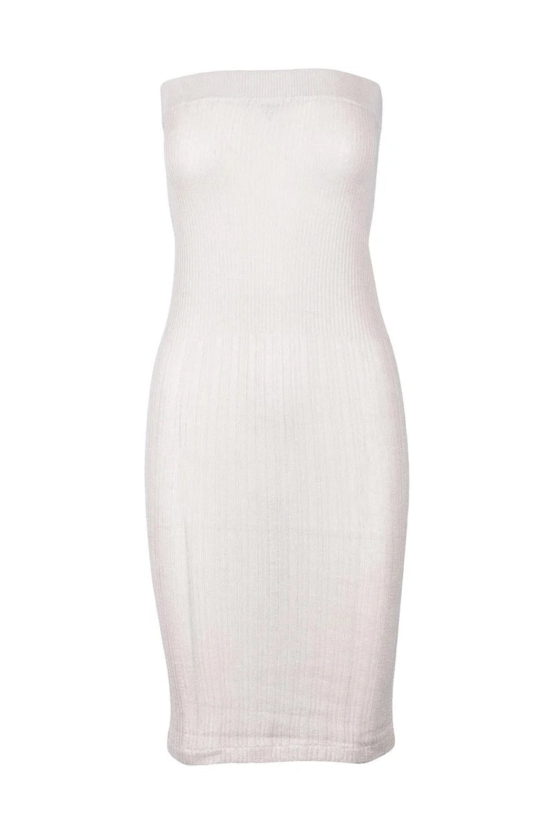 Silk Cashmere Dress - Beige