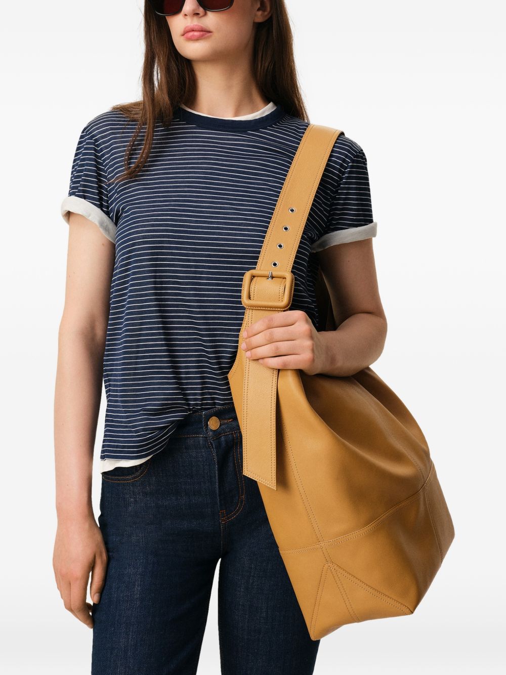 Structured Shoulder Bag with Wide Adjustable Strap