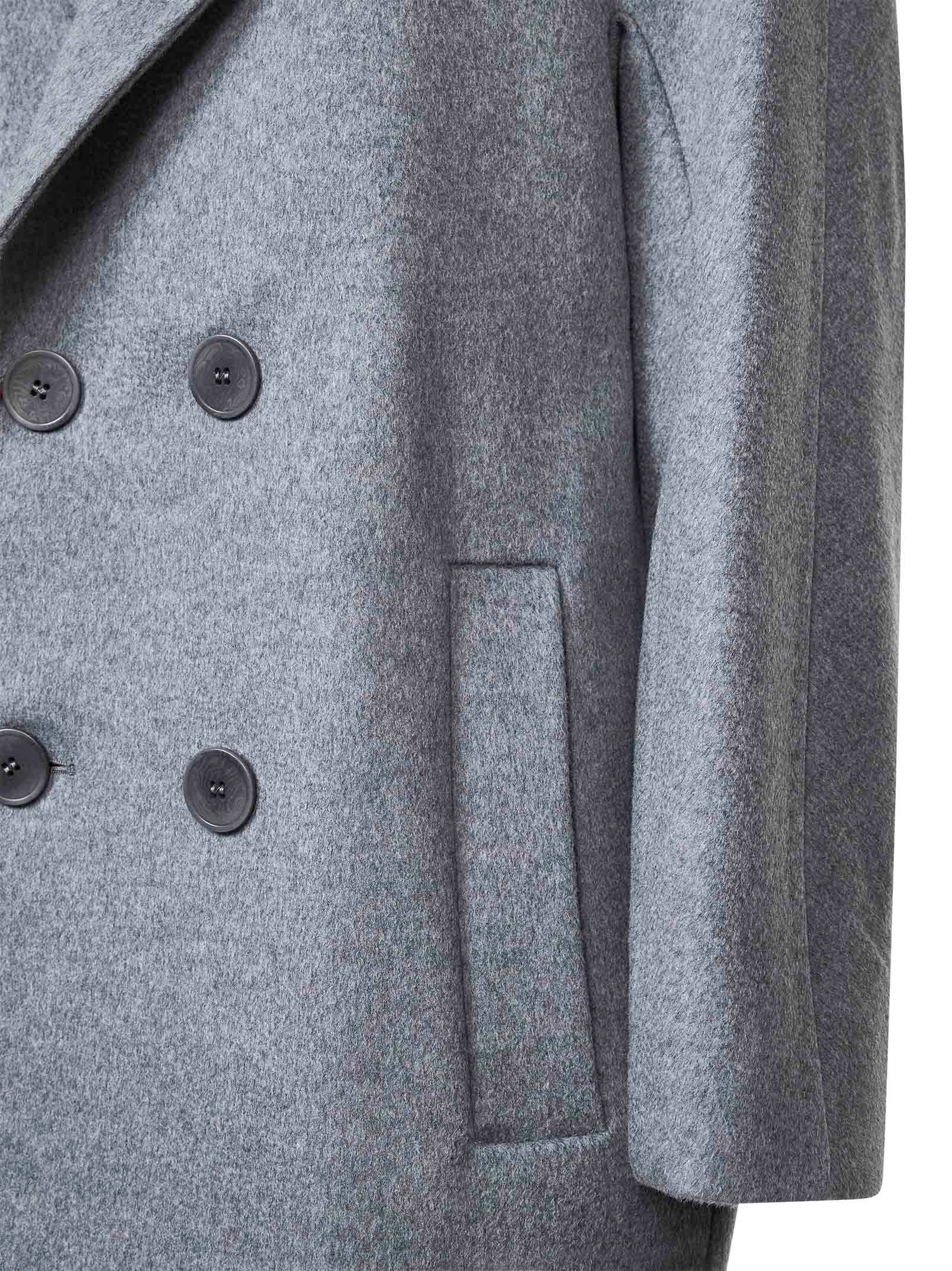 Knee-Length Virgin Wool Coat