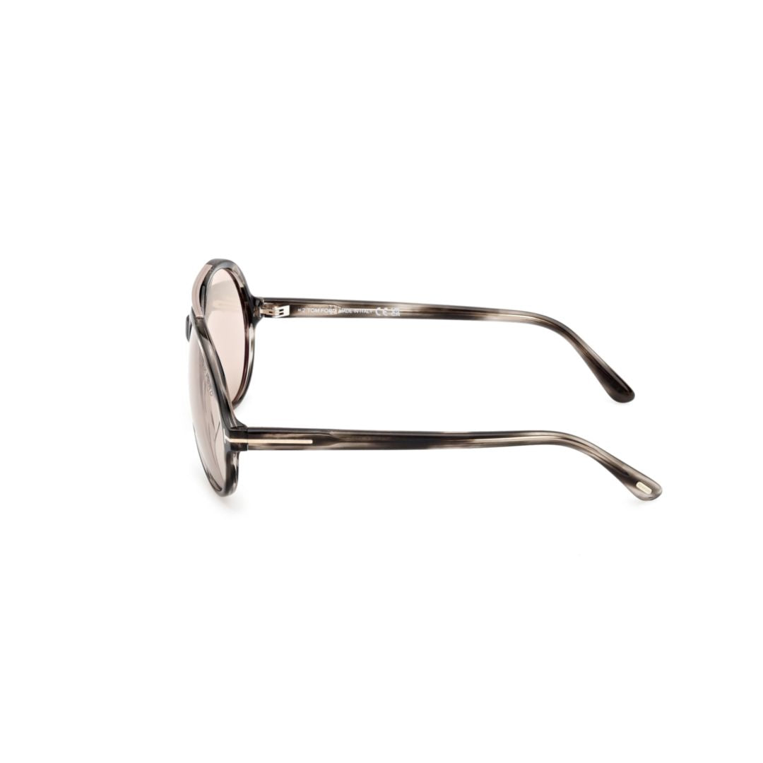Ft1210 Aviator-Style Sunglasses with Gradient Tint and Metallic Accents