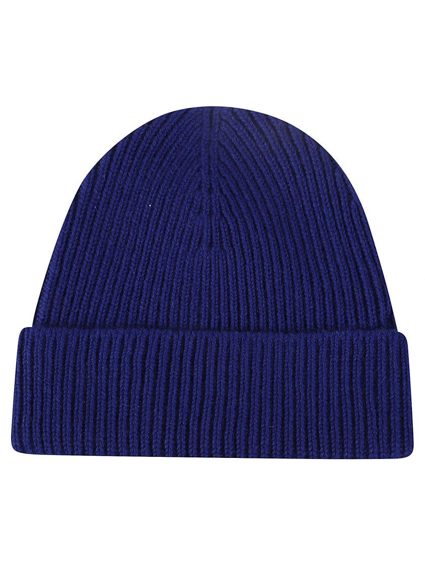 Ribbed Cashmere Beanie With Folded Cuff