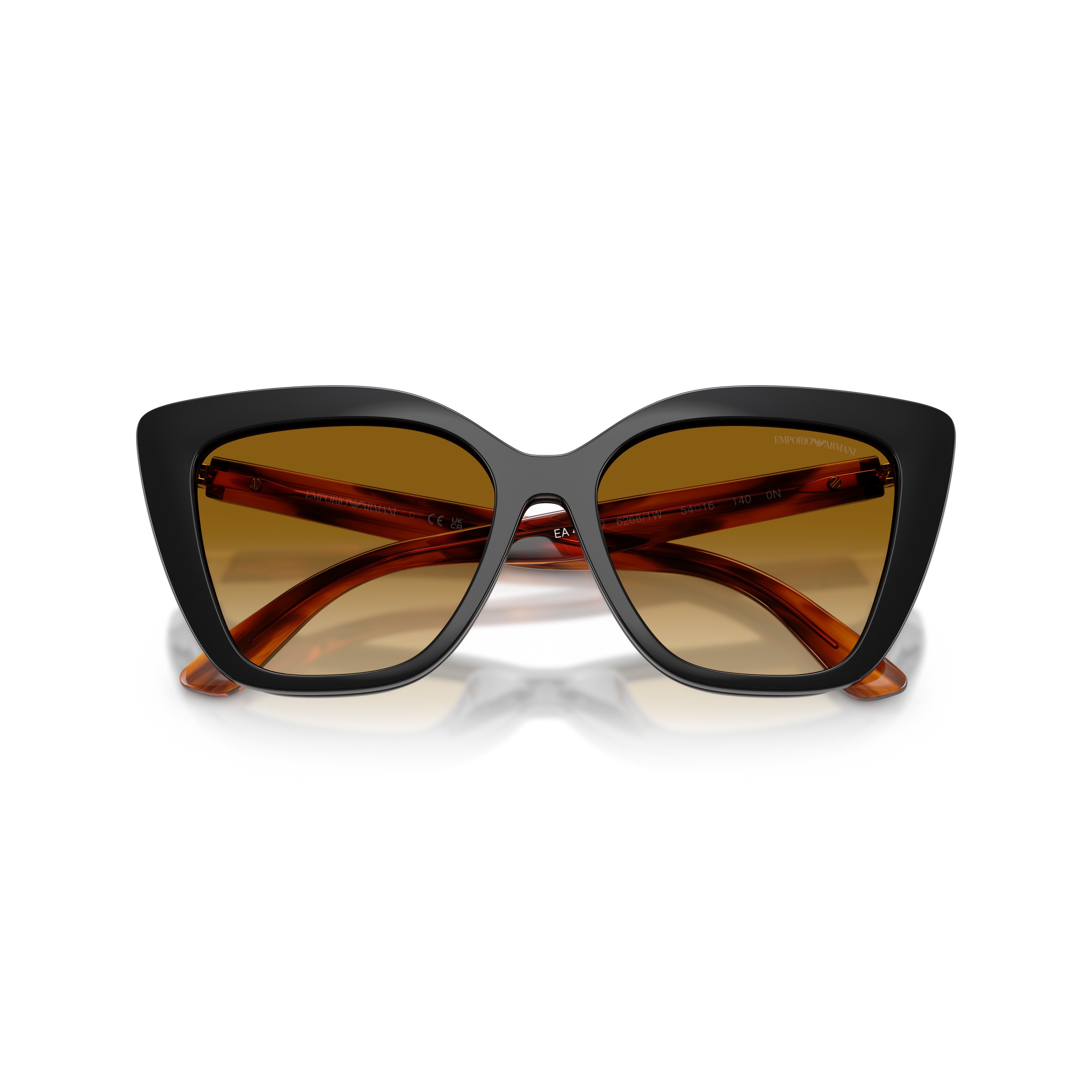 0ea4254u Oversized Cat-Eye Sunglasses with Tortoiseshell Temples
