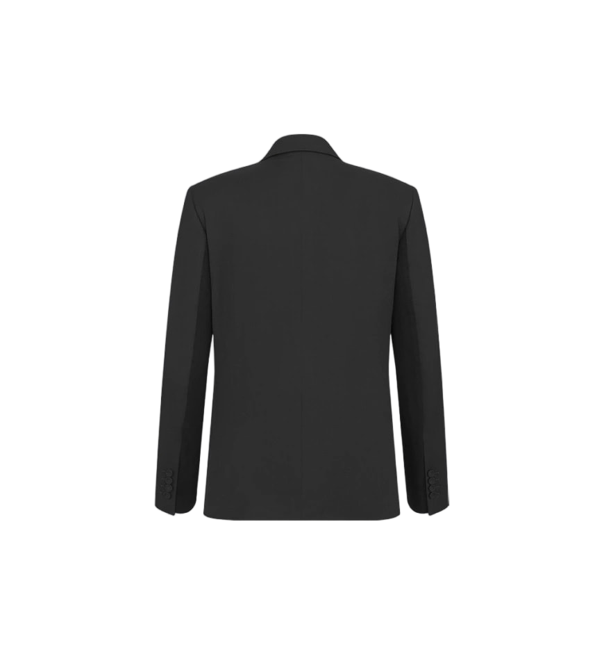 Tailored Single-Button Woven Blazer