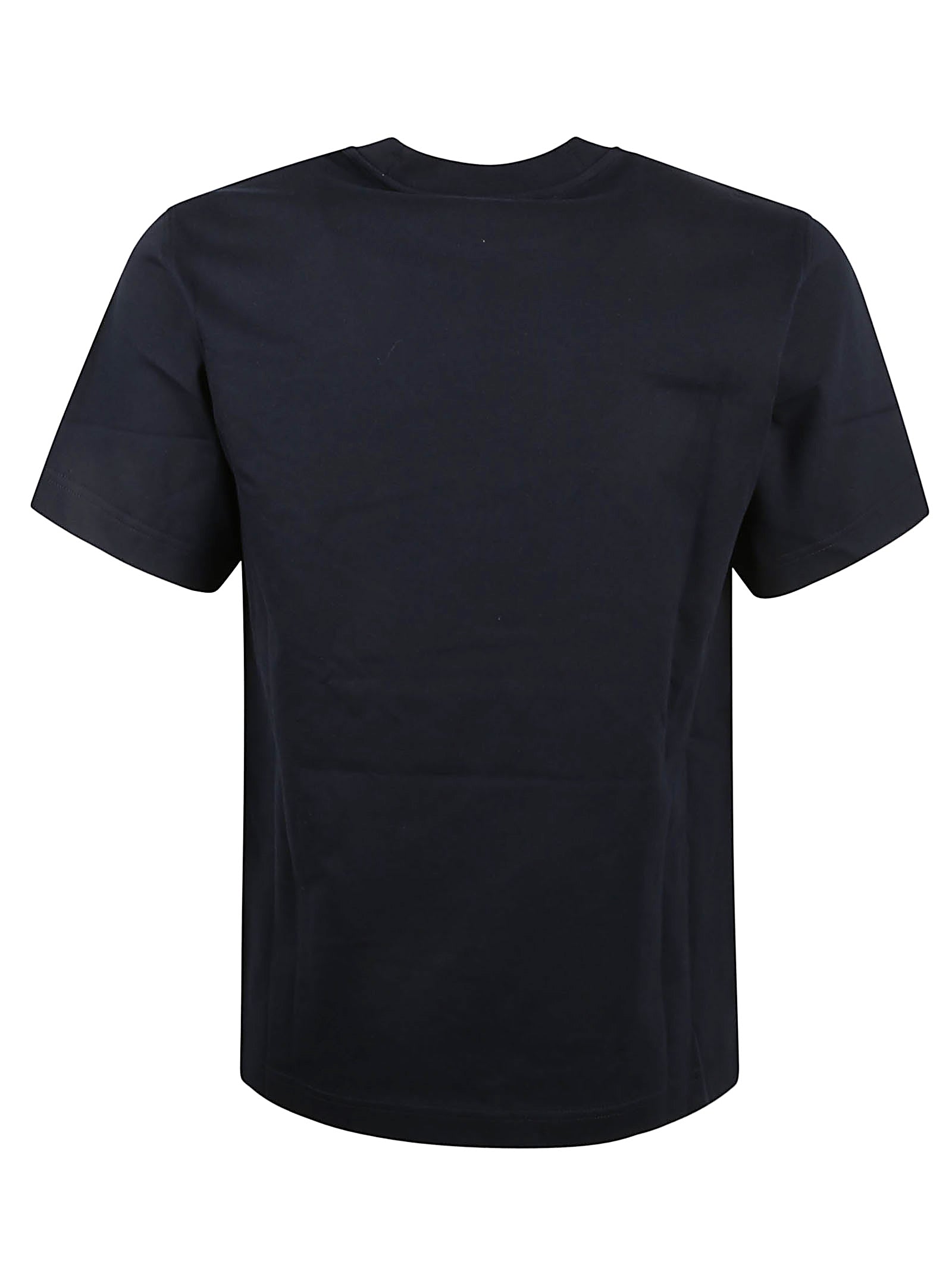 Contrasting Logo Black Cotton T-Shirt
