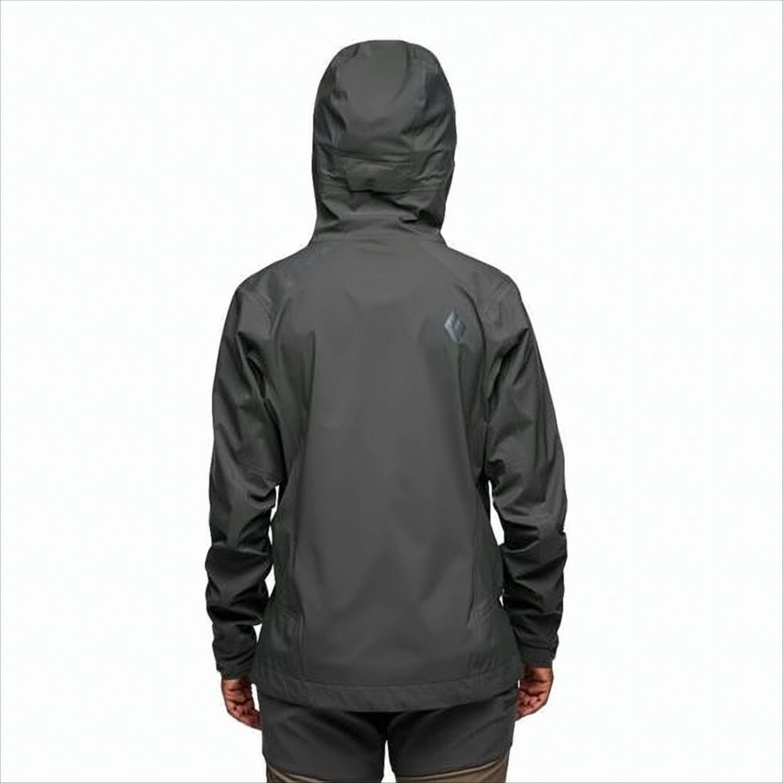Matte Finish Black Diamond Jacket with Hood