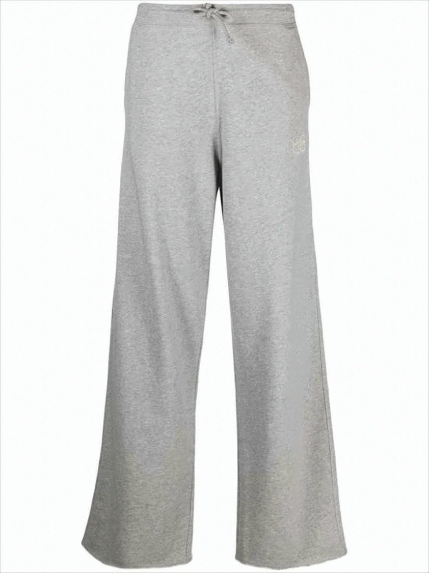 Relaxed Fit Wide-Leg Jogger Pants with Drawstring Waistband