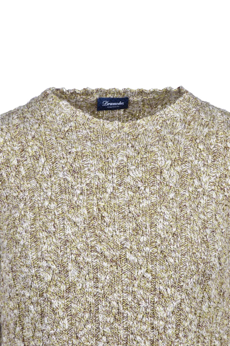 Linen Cotton Knit - White/Green