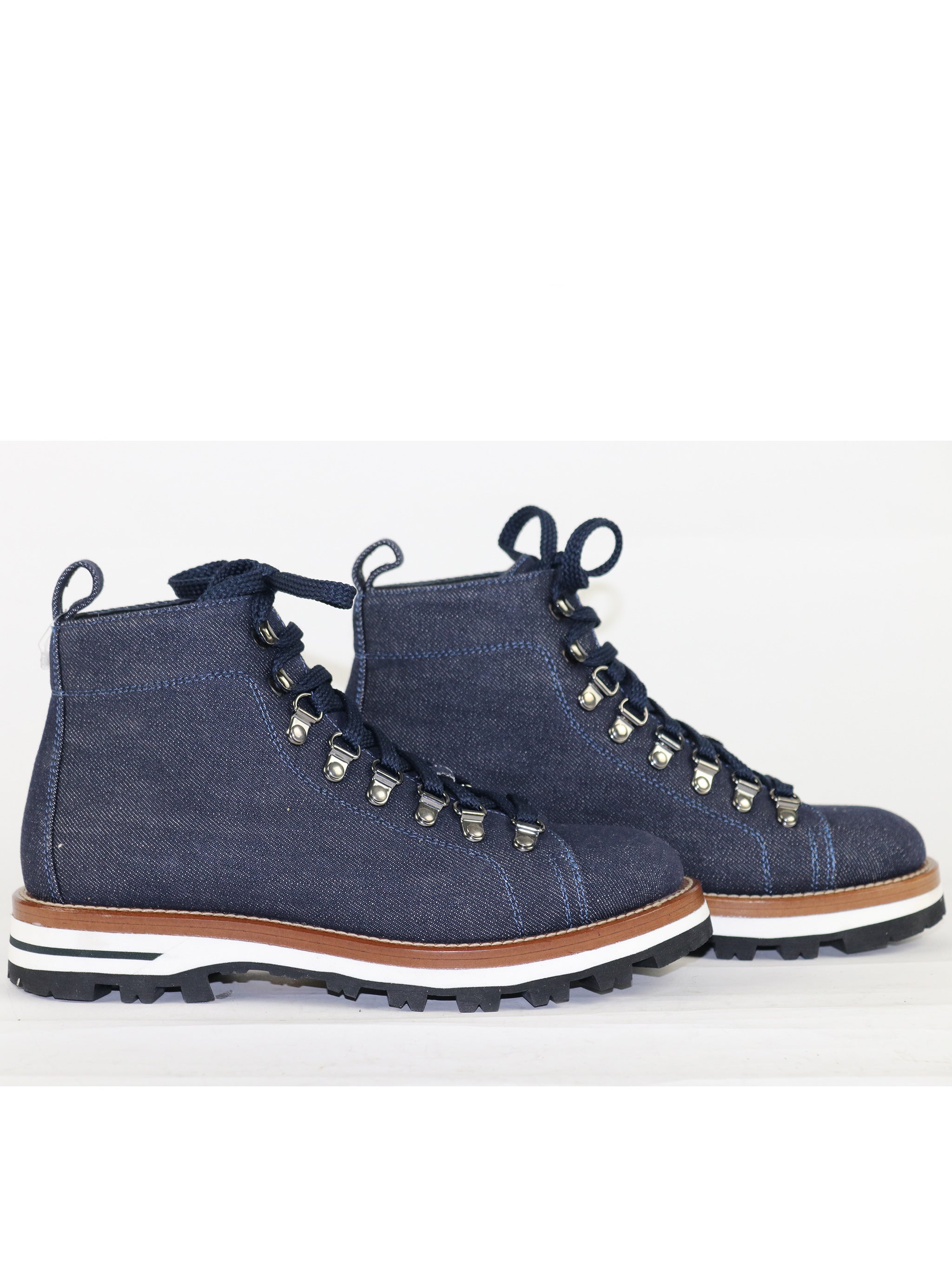 Blue Falcade Fabric Ski Snow Boots
