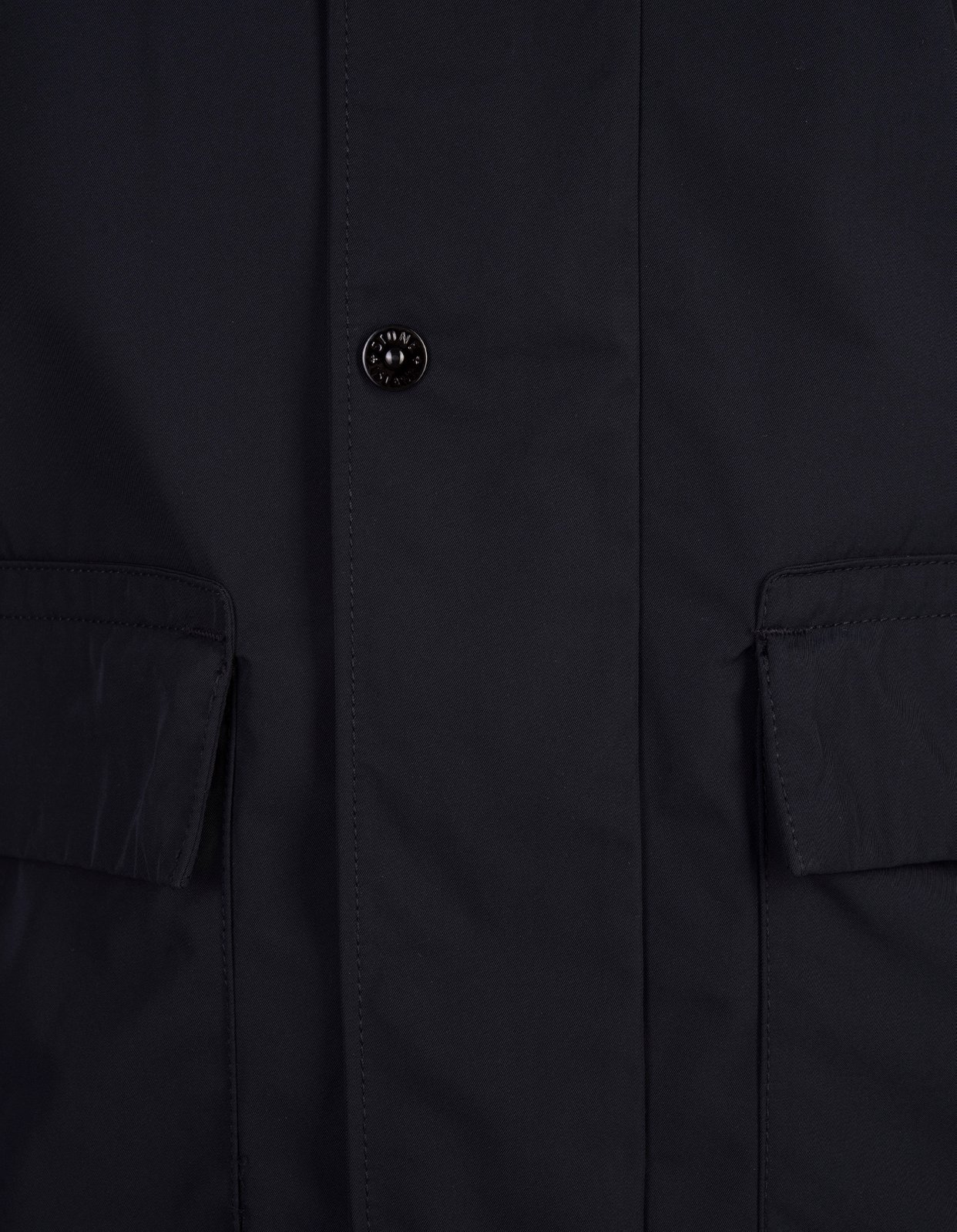 Hooded Blue Polyester Jacket
