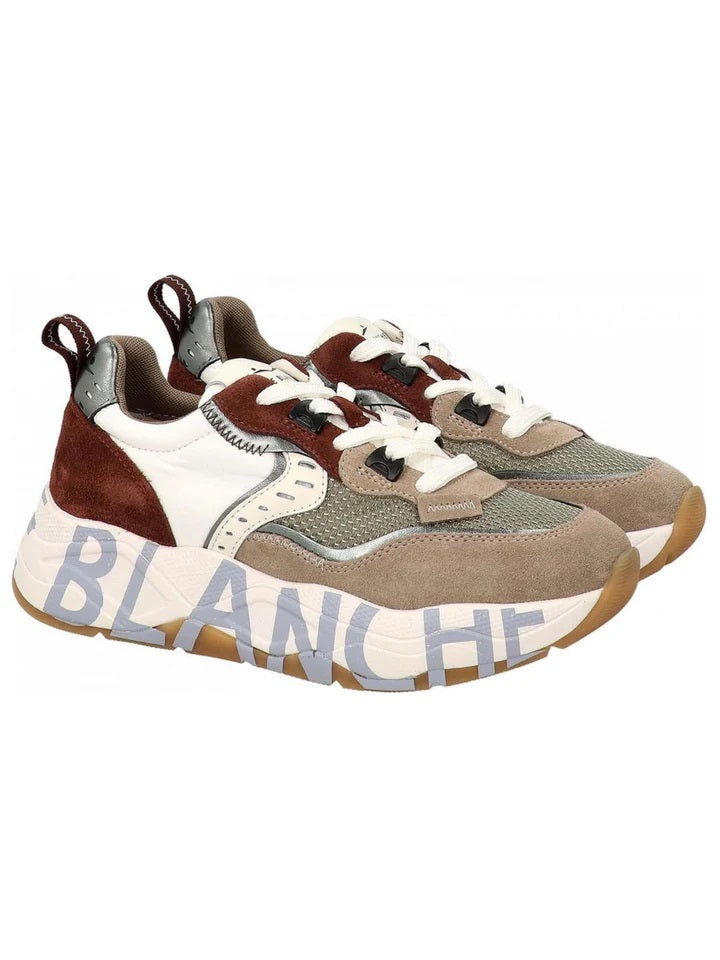 Layered Mesh Sneakers With Suede