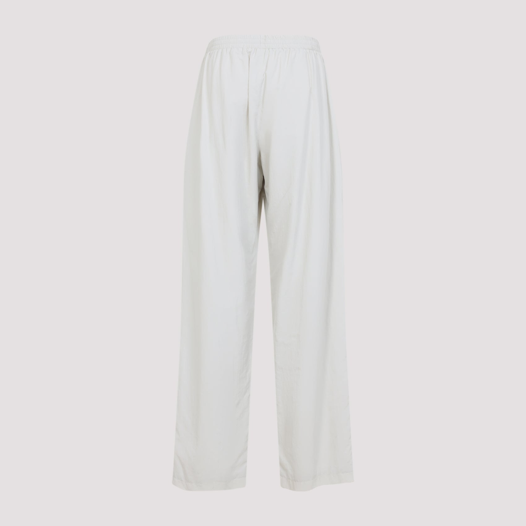 Relaxed Straight-Leg Pants with Elastic Waistband