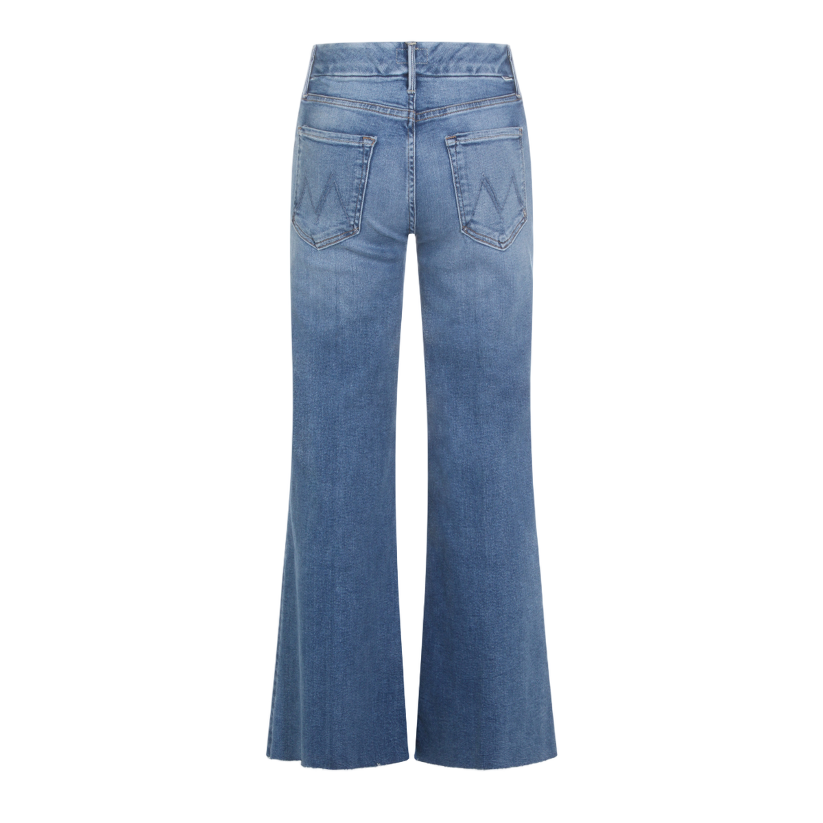 High-Waisted Flared Leg Jeans with Stitched Detail