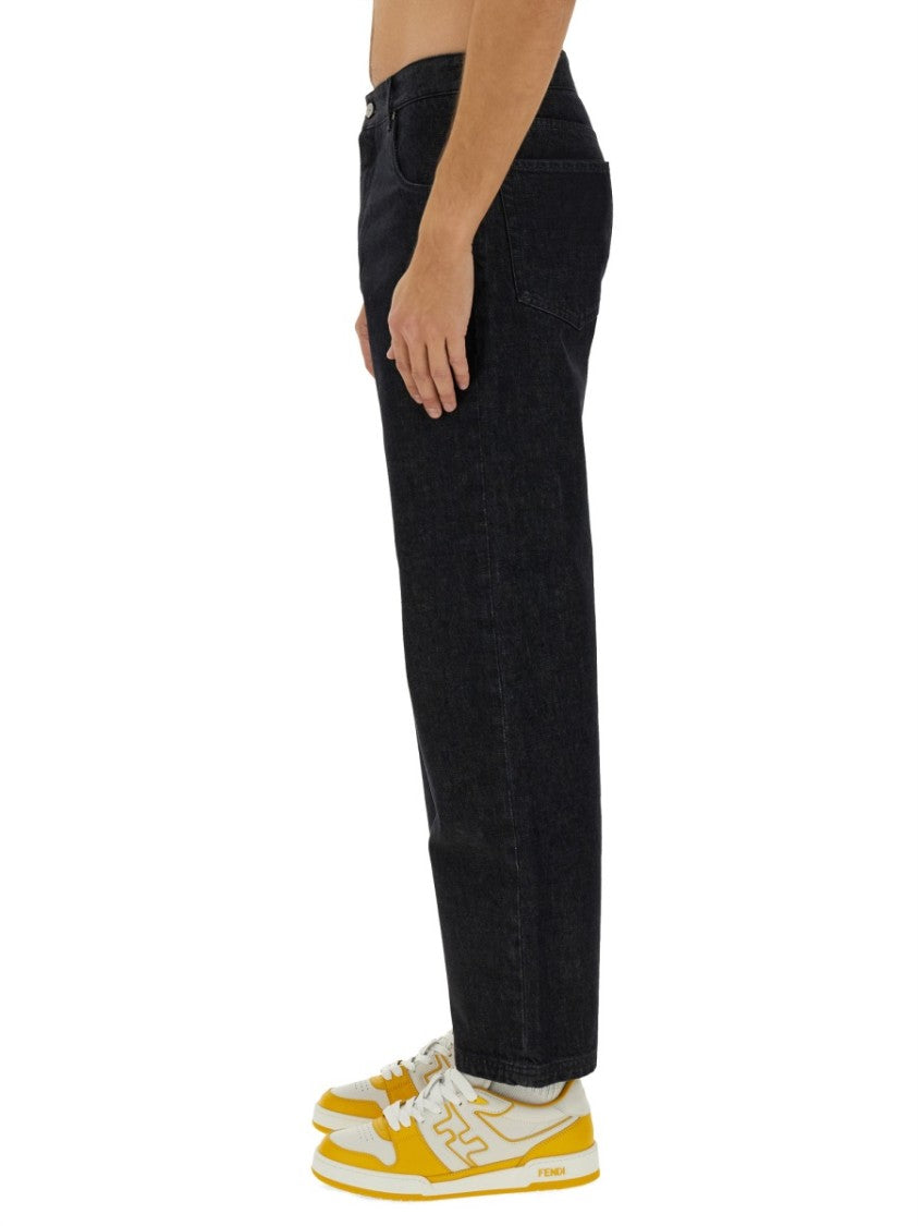 Relaxed Fit Straight Leg Denim Jeans