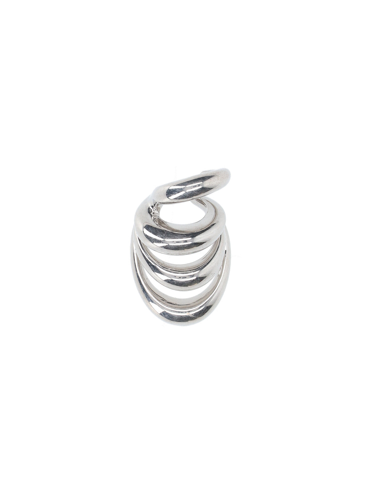 "Multi Blow Up" Ear Cuff In Silver-Plated Brass