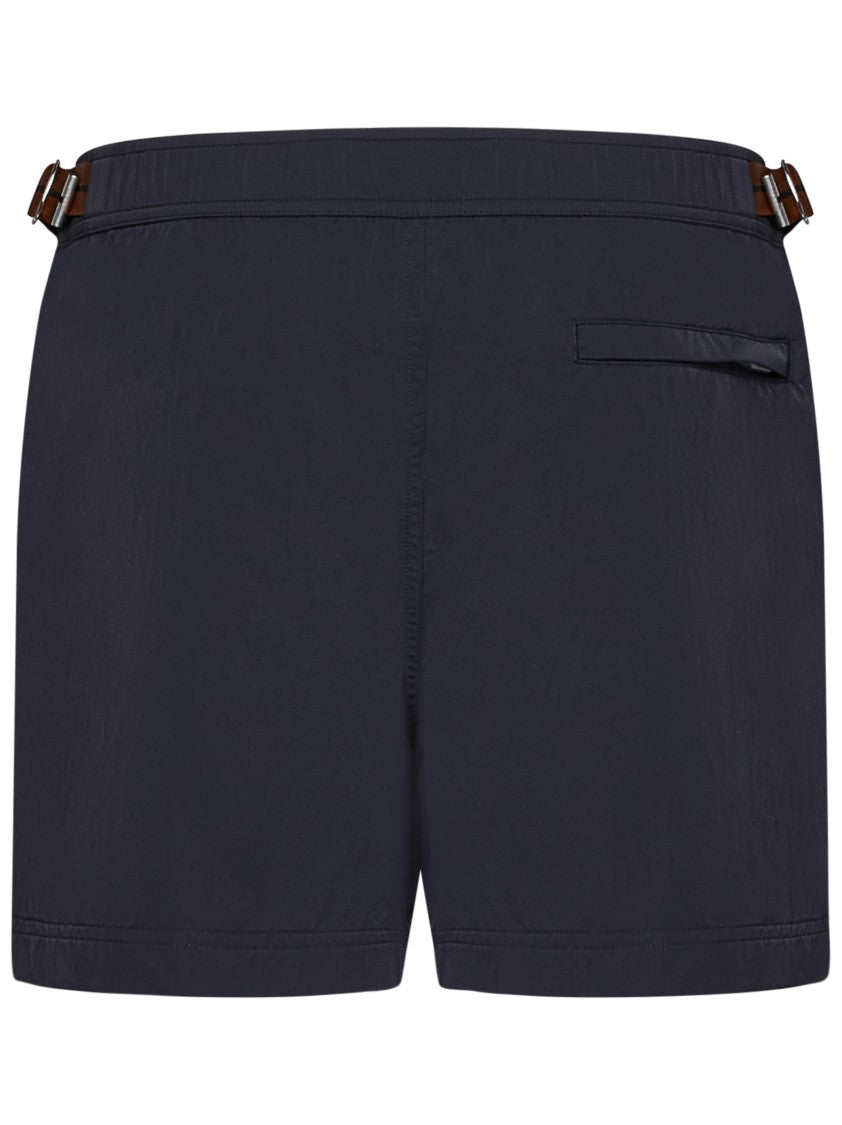 Navy Nylon Swim Shorts