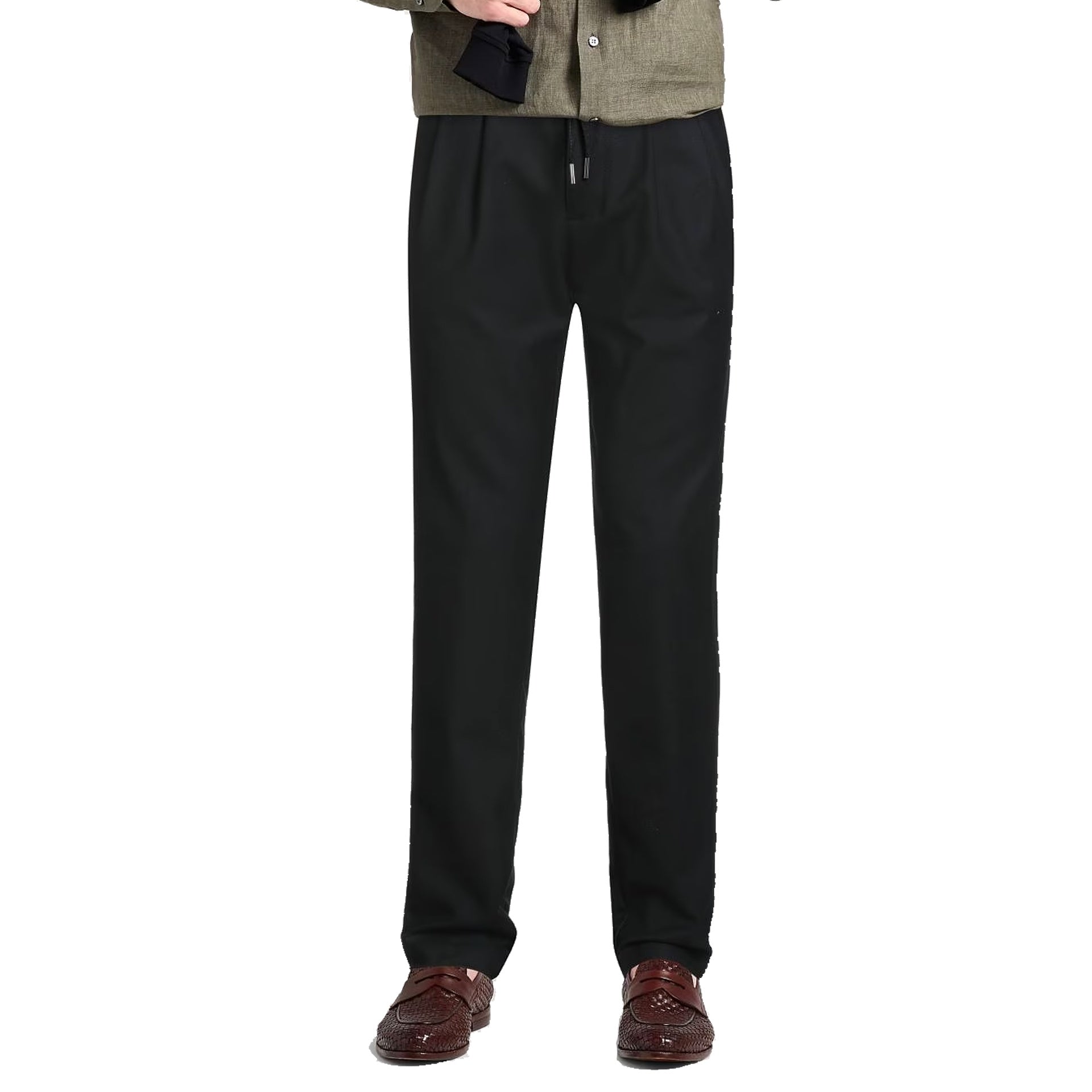 Straight-Leg Pants With Adjustable Drawstring Waist