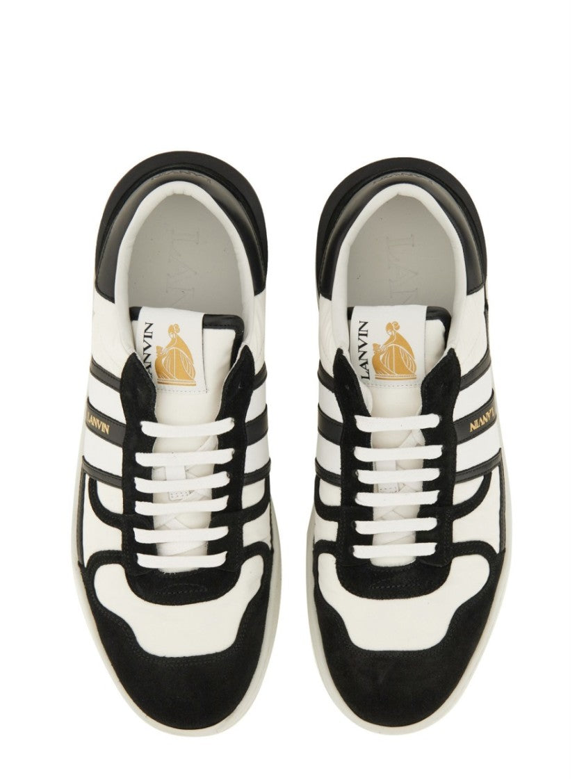 "Clay" Calf Leather Accents Sneakers