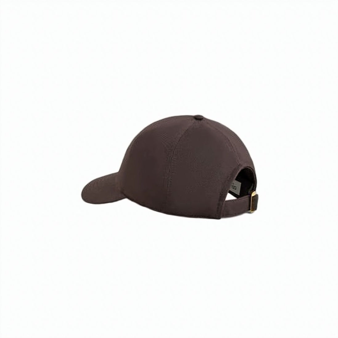 Structured Black Cotton Gabardine Baseball Cap