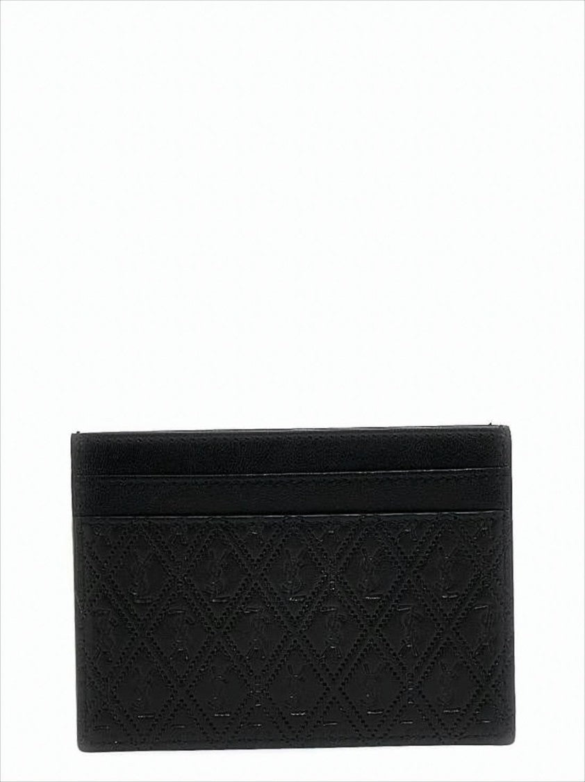 Textured Diamond Pattern Card Wallet