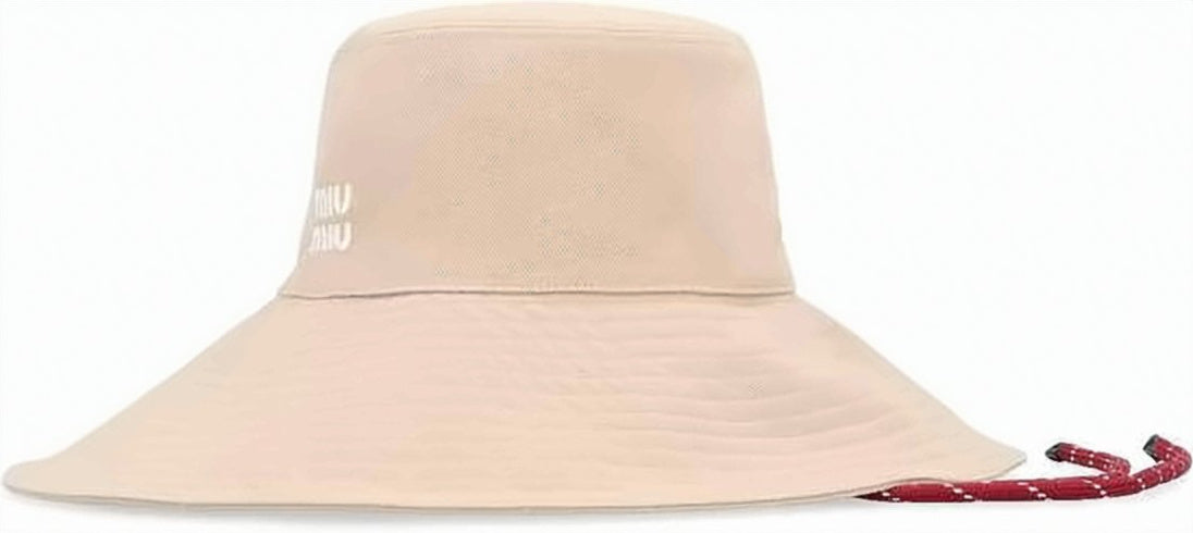 Wide-Brimmed Cotton Bucket Hat