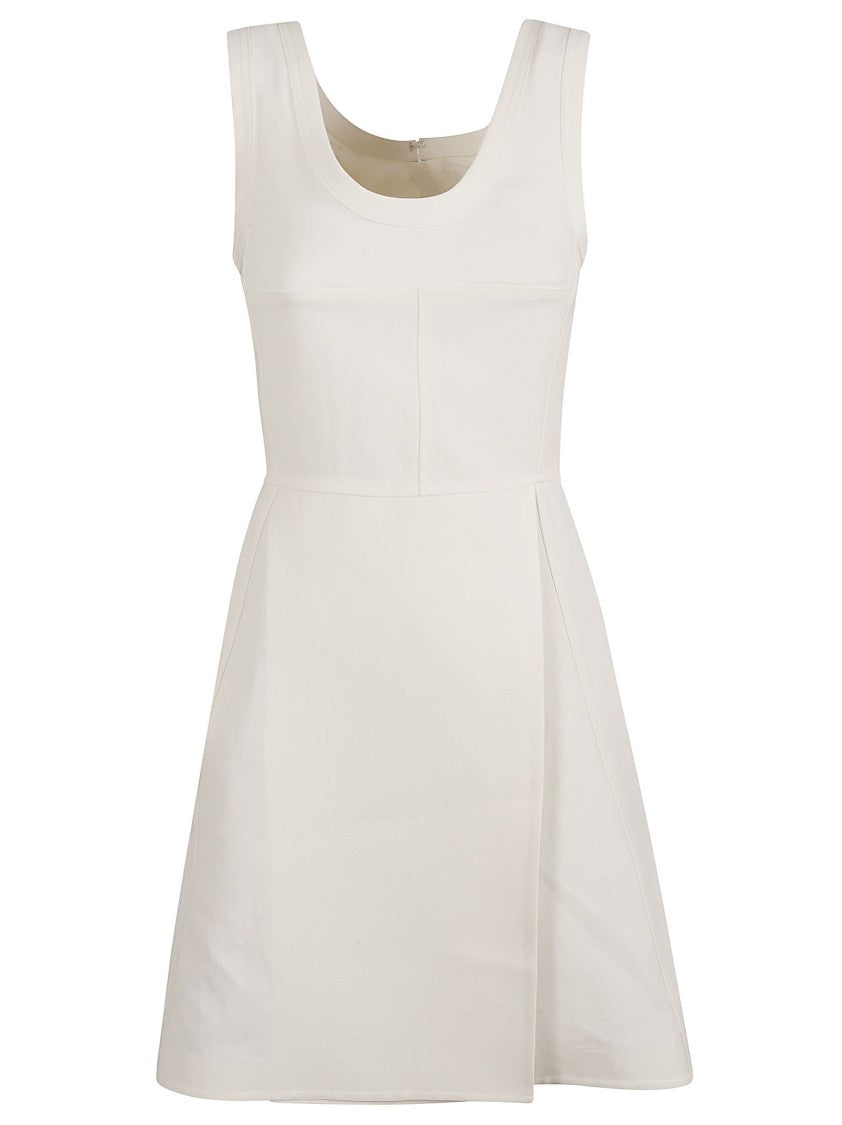 Fitted Bodice Mini Dress With Flared Skirt