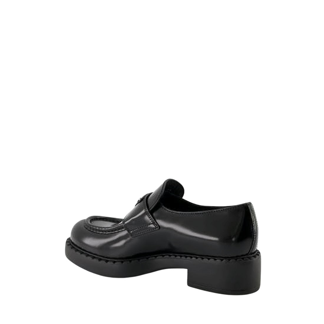 Polished Lambskin Mule with Chunky Rubber Sole