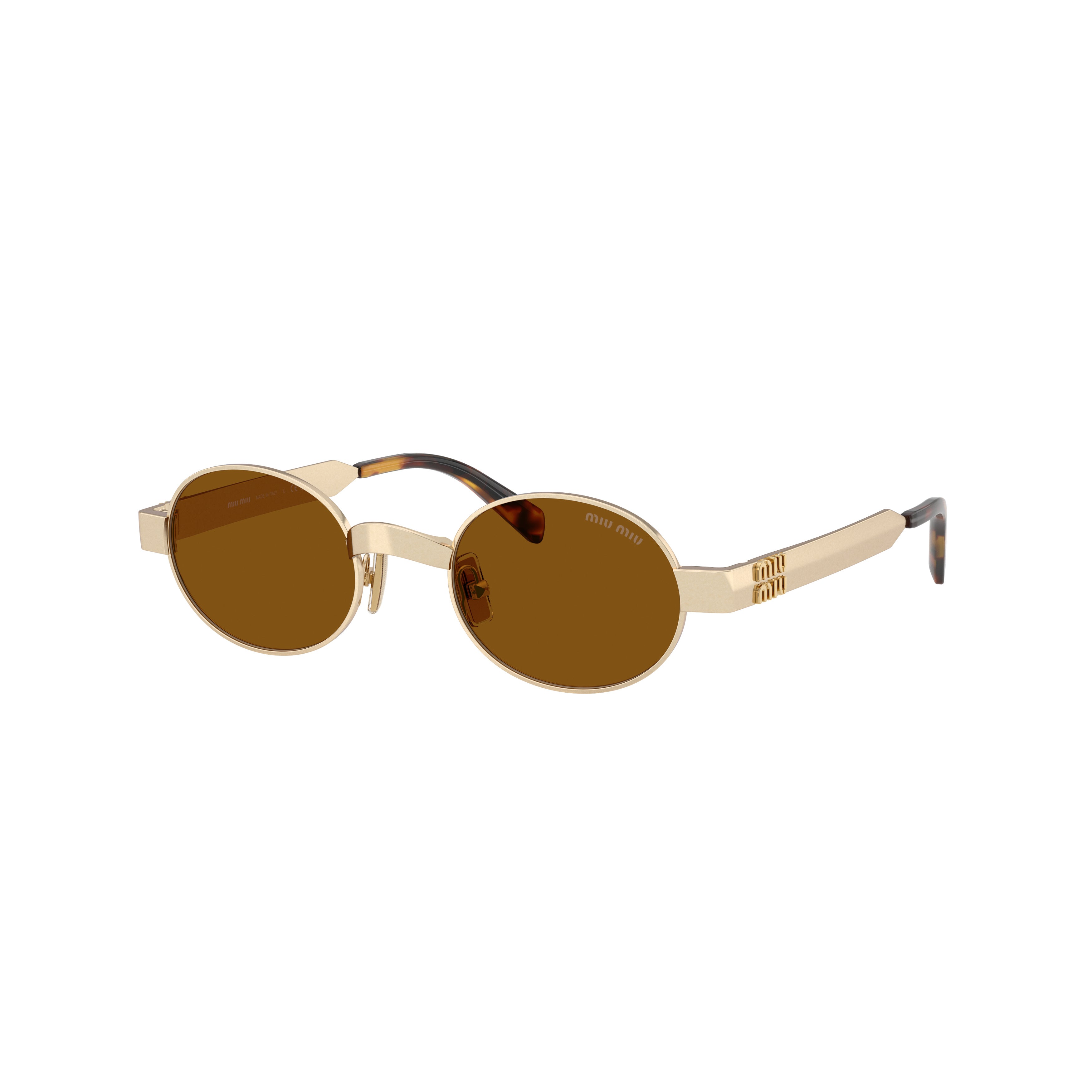 0mu B51s Oval Metallic Gold Sunglasses