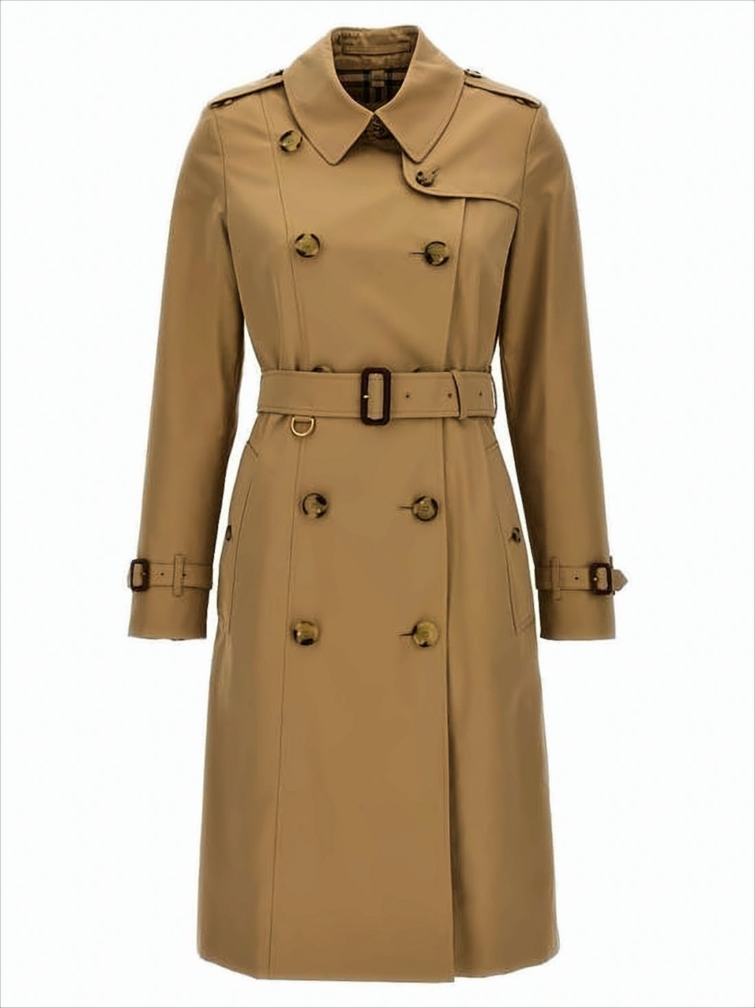 Double-Breasted Cotton Trench Coat