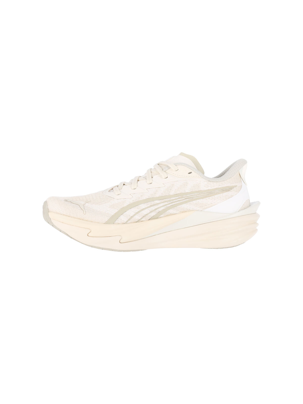 Neutral Streamlined Mesh Upper Sneakers