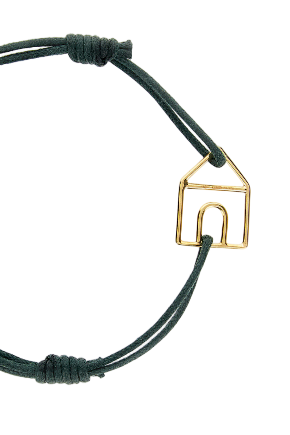 Green Casita Pura 9K Gold Drawstring Bracelet
