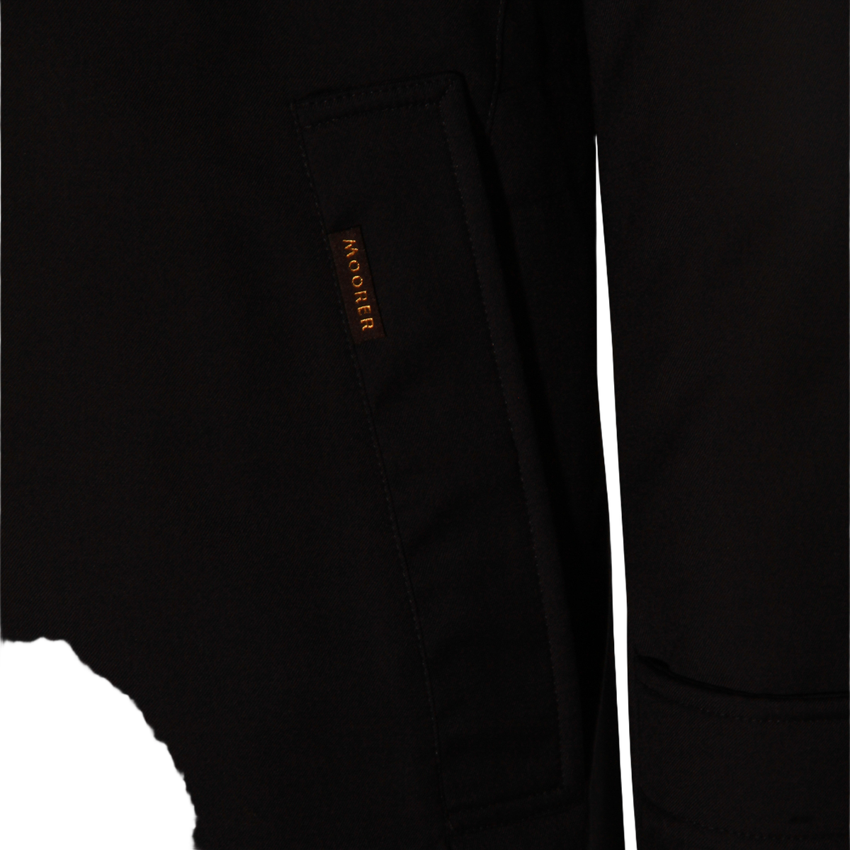 Hooded Black Coat with Concealed Closure