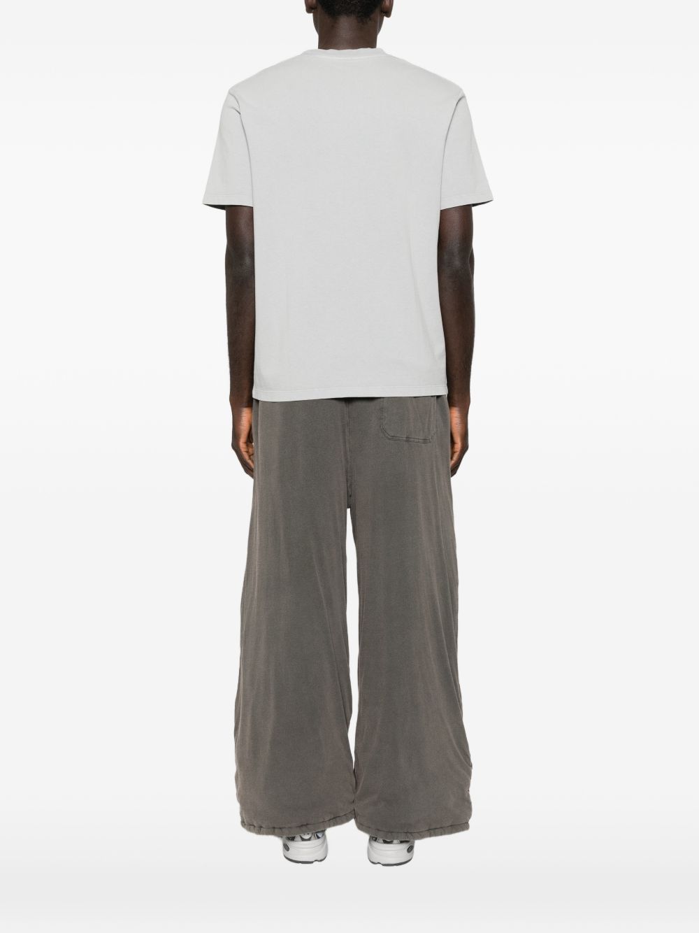 Relaxed Fit Grey Round Neck T-Shirt