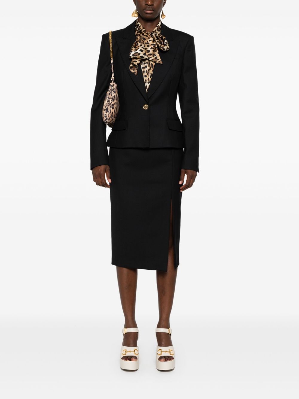 Pencil Skirt in Virgin Wool Gabardine