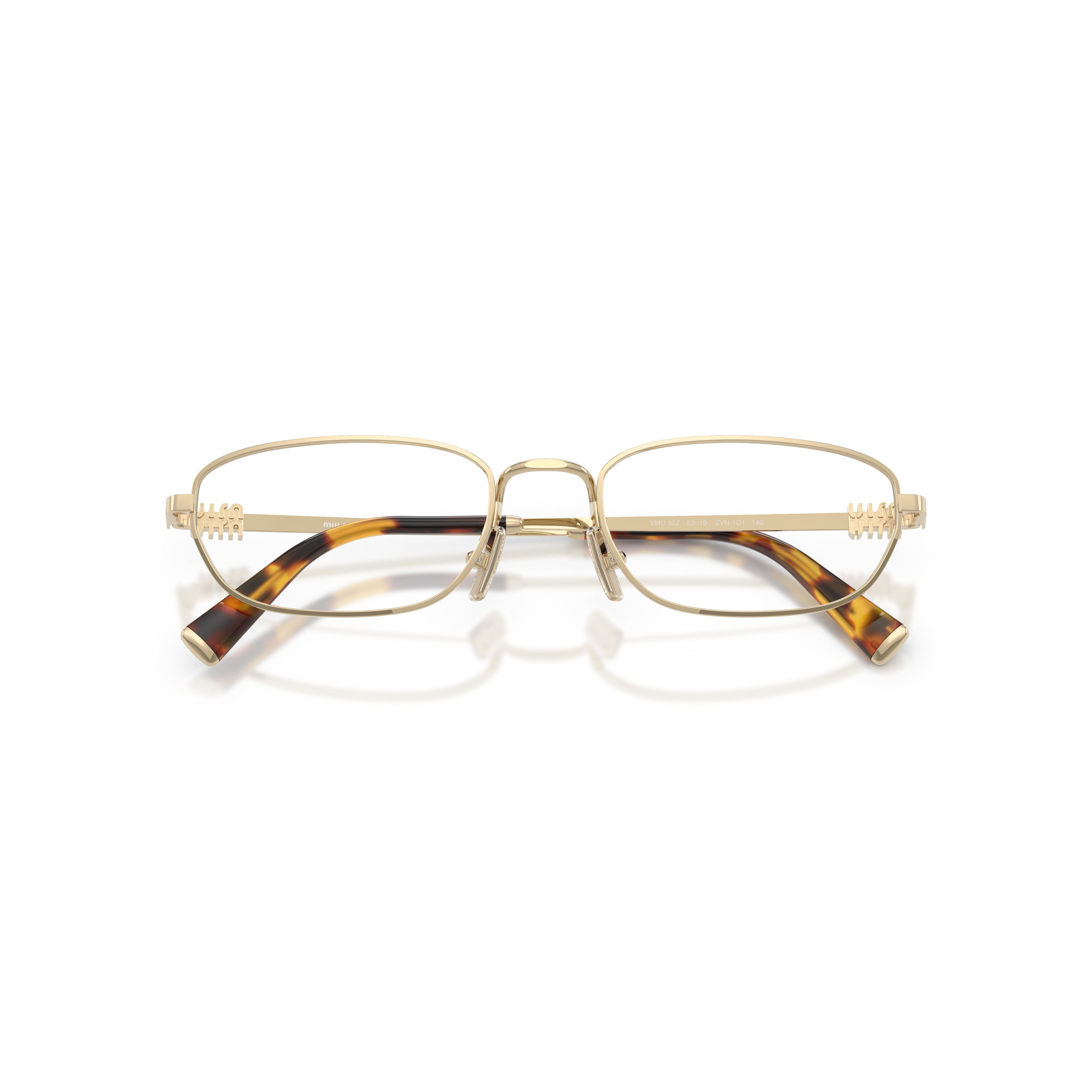0mu 52zv Rectangular Gold-tone Eyeglasses