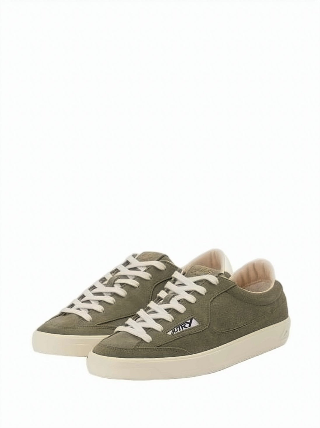 Suede and Leather Low-Top Sneakers with Contrasting Heel Tab