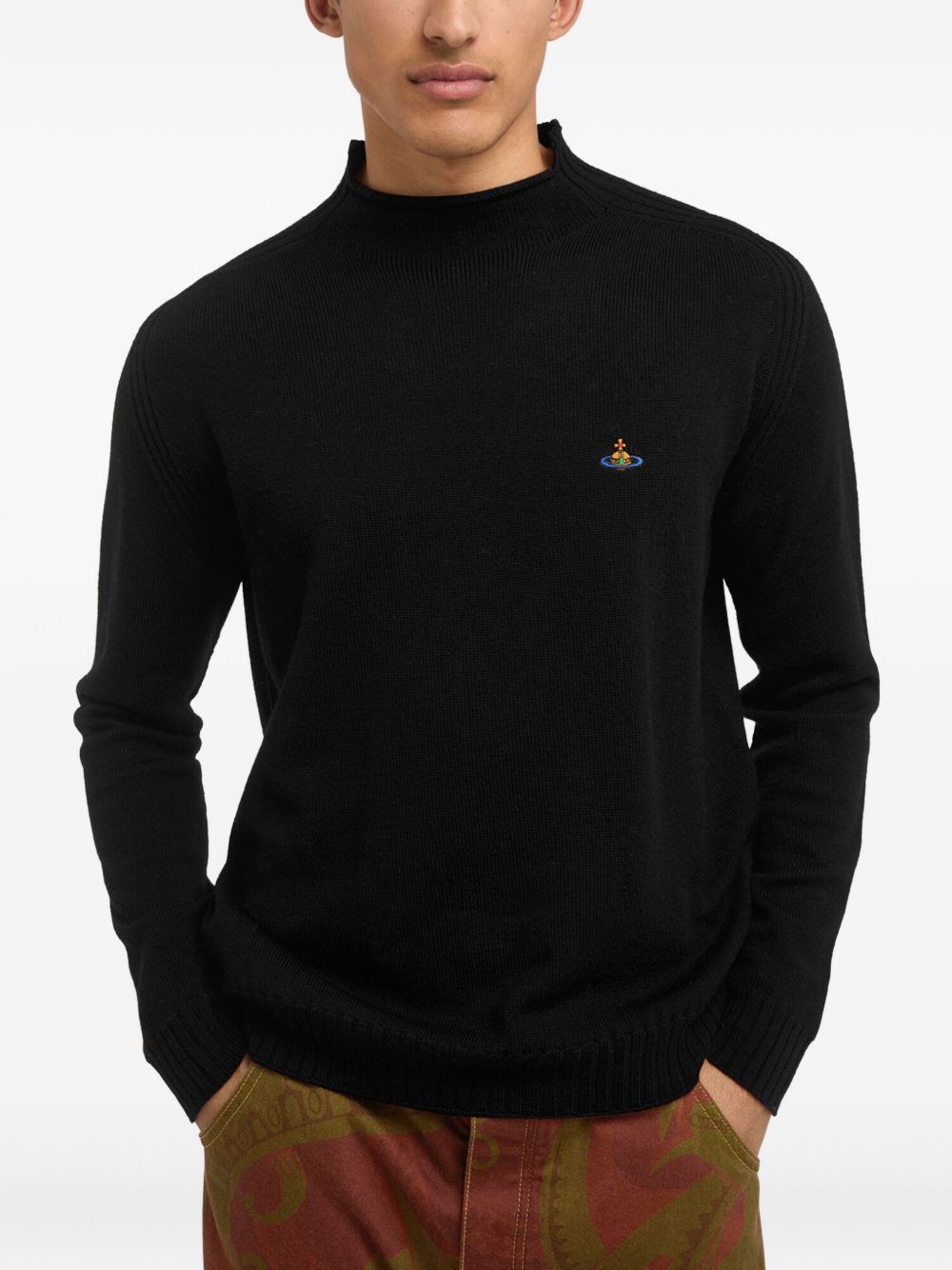 Mock Neck Black Sweater