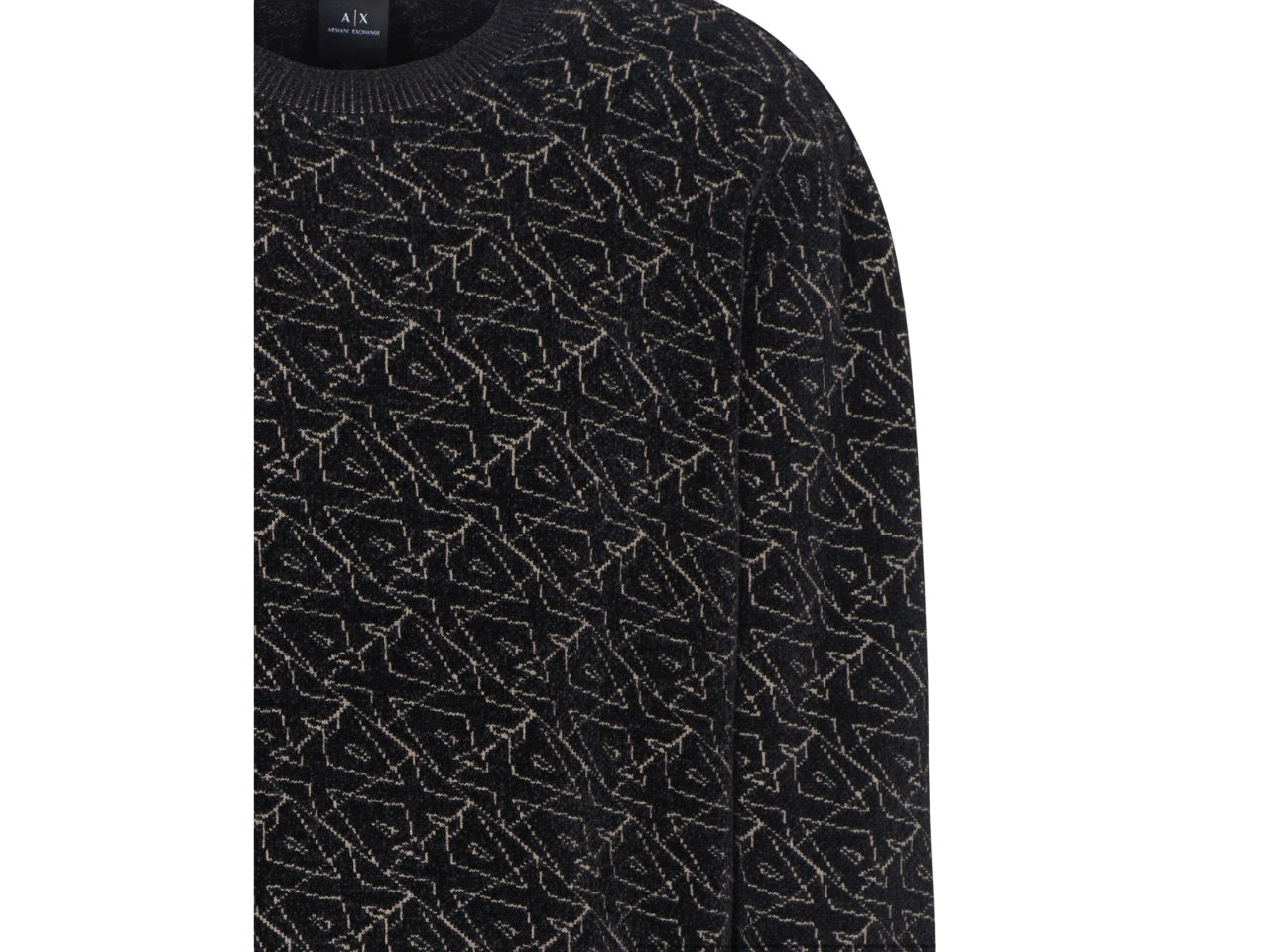 Geometric Pattern Crewneck Sweater