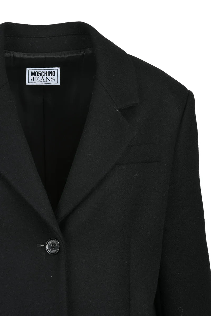 Wool Polyamide Coat - Black