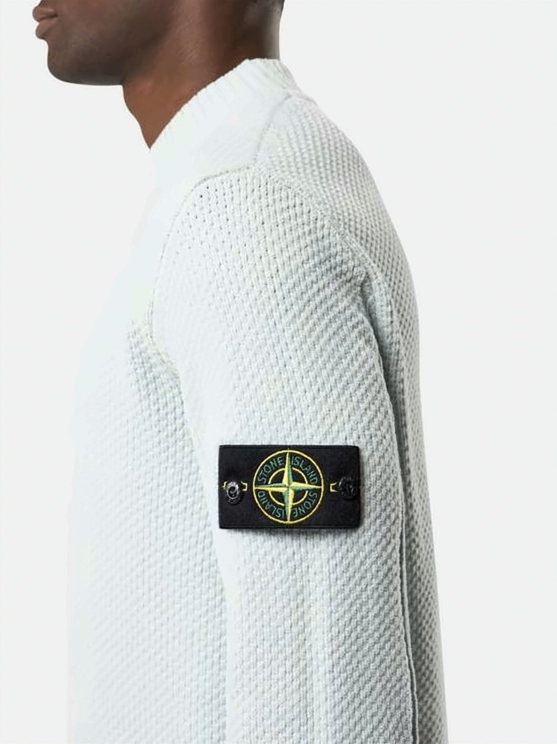 Textured Knit Sweatshirt with Distinctive Patch