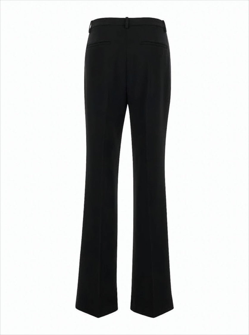 Straight-Leg Tailored Pants with Subtle Flare