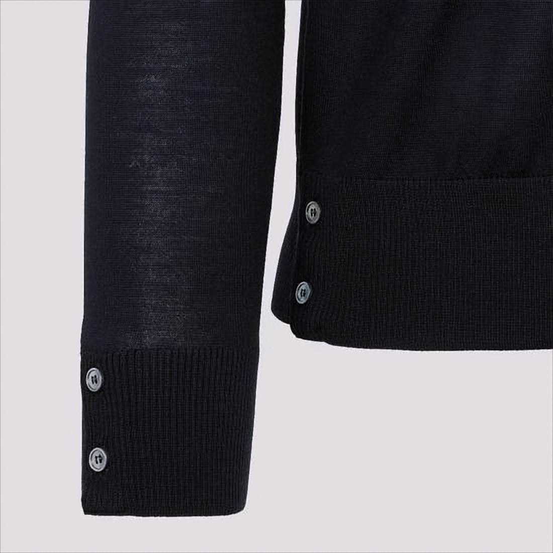 Merino Wool Sweater with Three-Stripe Detail