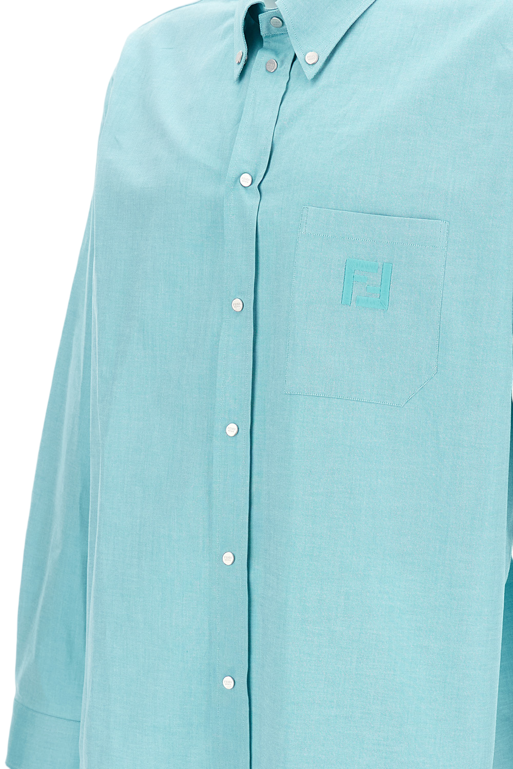 Turquoise Cotton Oxford Comfort-Fit Shirt