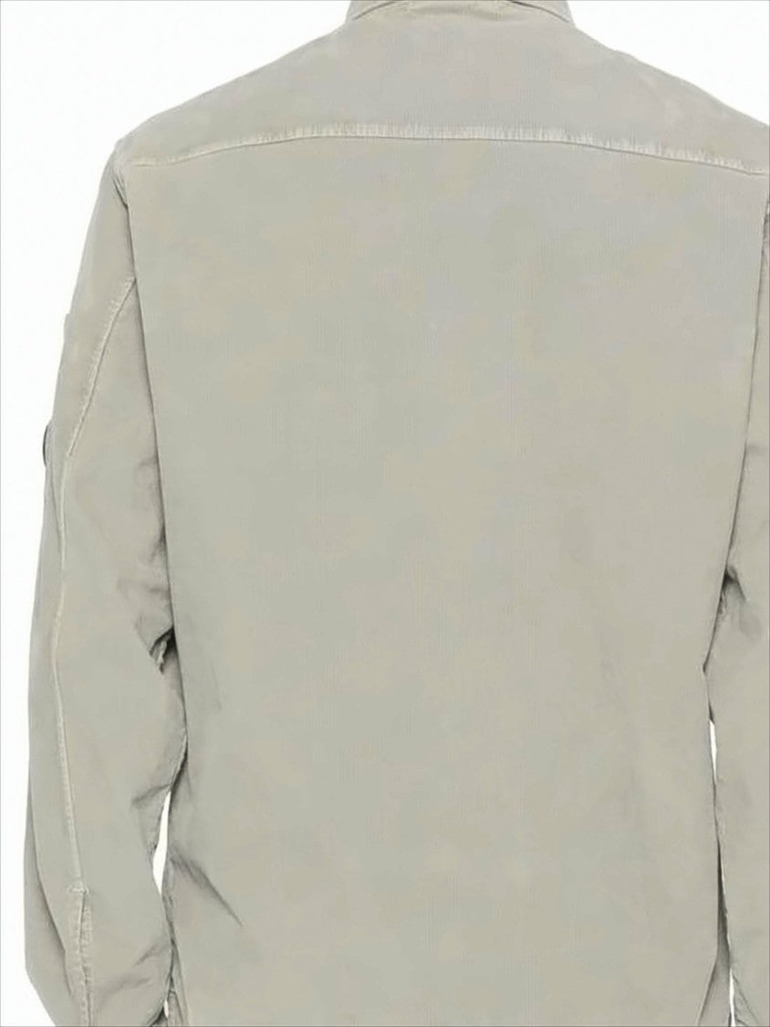 Button-Up Casual Jacket With Textured Fabric And Iconic Patch